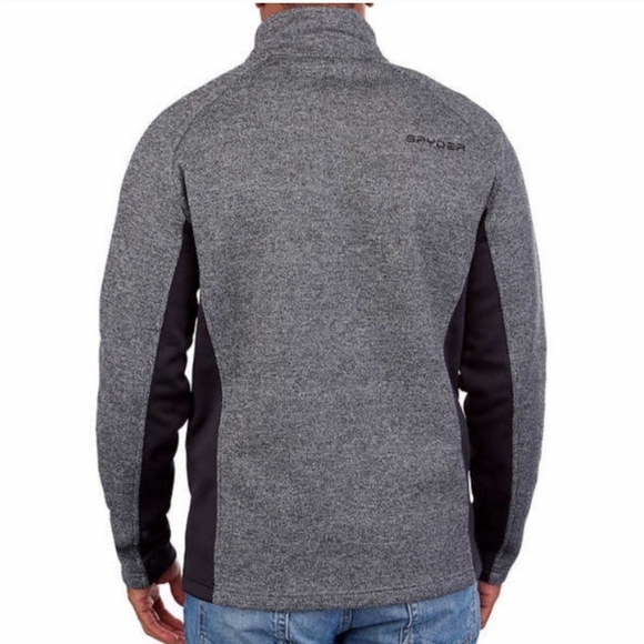 NEW Spyder Men’s Gait Half Zip Gray Jacket Sz S - Picture 3 of 5